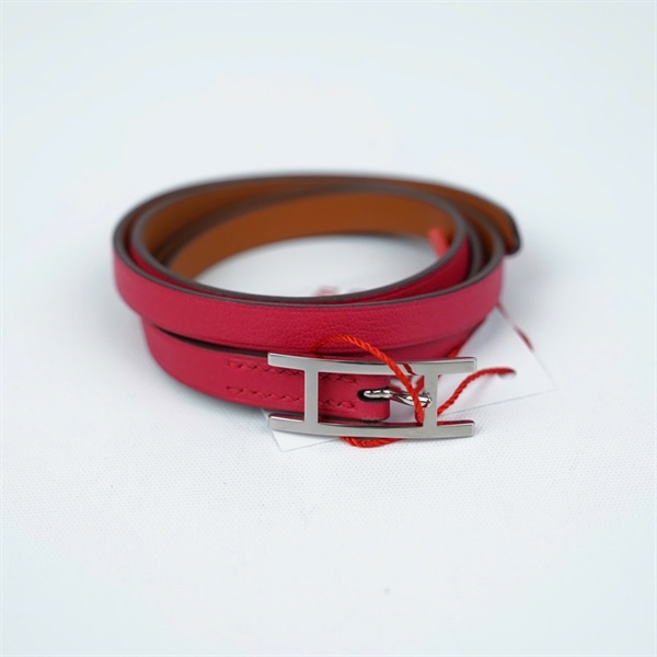 Thắt lưng Hermes hồng đậm sz0.8x70 +