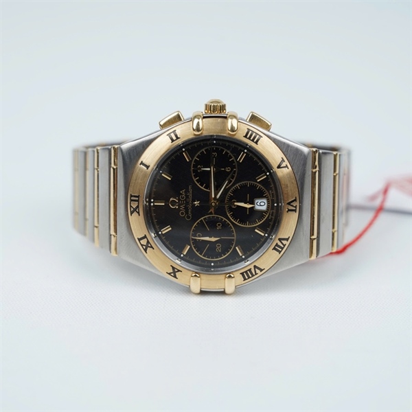 Đồng hồ Omega mặt đen viền vàng (57788372) sz39.7 (HC) KG+