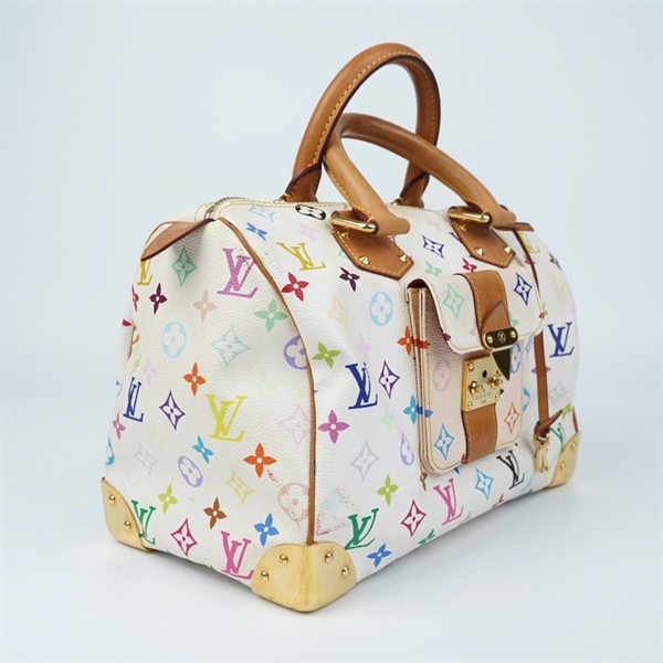 Túi LV Speedy trắng họa tiết Multicolor sz31 +
