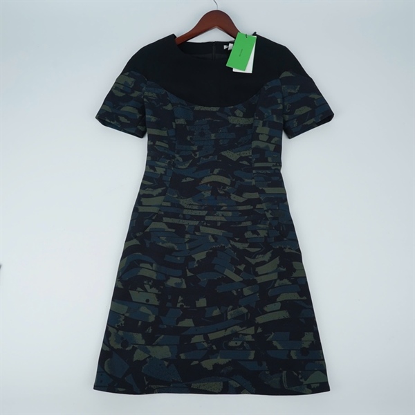 Đầm Kenzo đen họa tiết xanh (PN) KG+