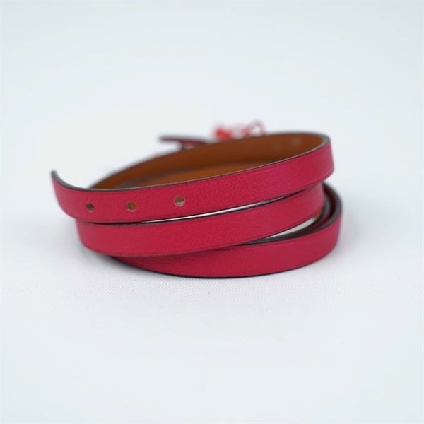 Thắt lưng Hermes hồng đậm sz0.8x70 +