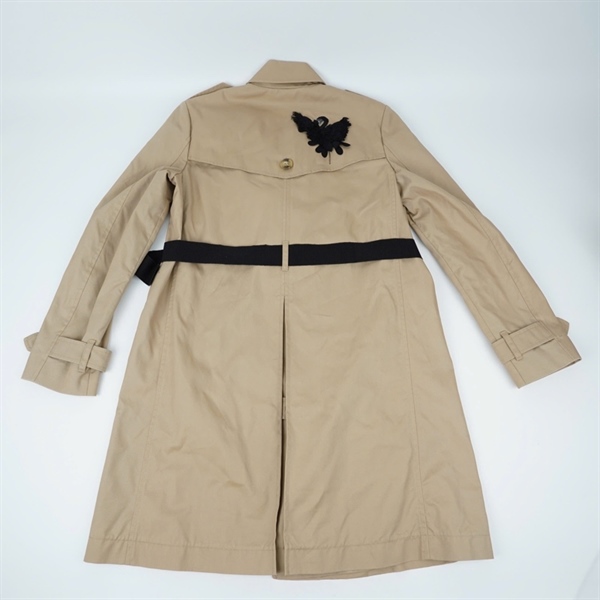 Áo khoác Valentino nâu đính Swan (PN) KG+