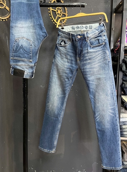 Jean QC Cao Cấp JDM-JK0392 xanh was thêu túi in lưng