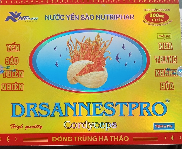 Yến drsannest HQ6X70ML Đông trùng hạ thảo