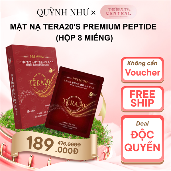 Mặt Nạ TERA20's Premium Peptide Ampoule Sheet Mask 30ml (Hộp 8 Miếng)