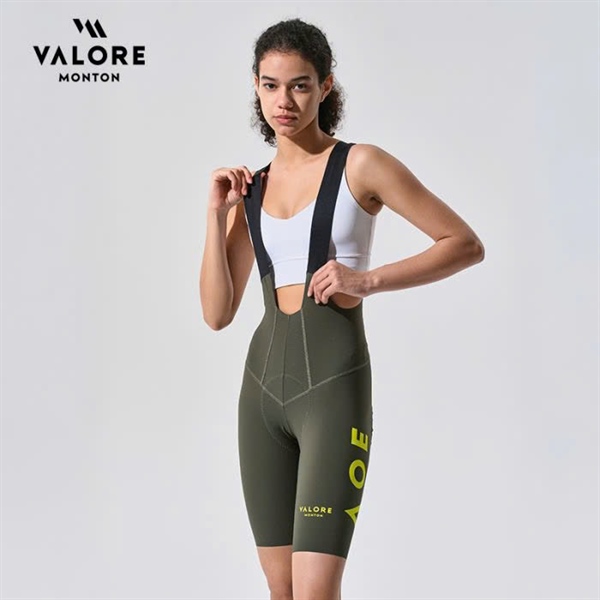 Quần Yếm Đạp Xe Nuova Luna Bib Pants Army Green WOMEN chính hãng Valore Monton đường dài 200km chất liệu nhập khẩu Itali