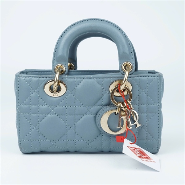 Túi Dior Joy xanh 2 strap (86-MA-0243) sz16 (L-N) KG+