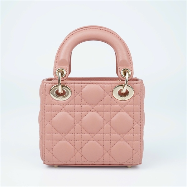 Túi Dior Lady mini hồng (10-MA-1222) sz12 (L-N) KG+
