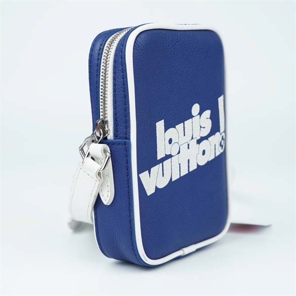 Túi LV đeo chéo xanh chữ trắng sz11 (L-N) KG+