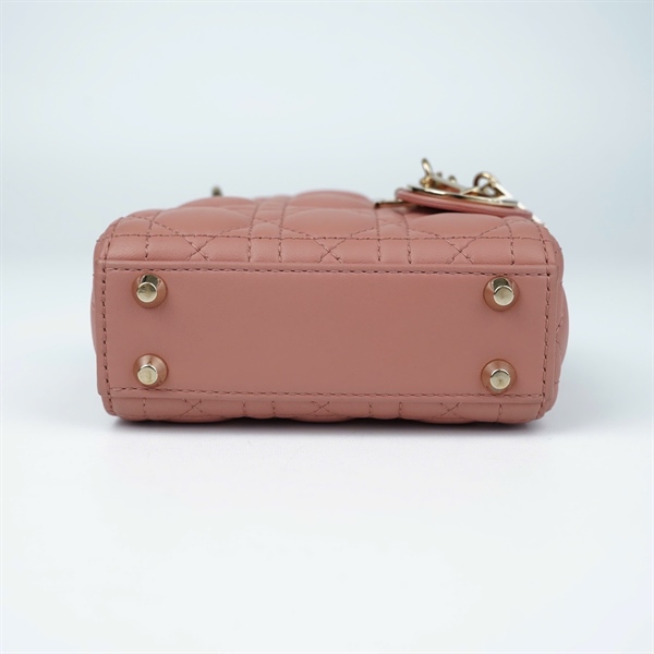 Túi Dior Lady mini hồng (10-MA-1222) sz12 (L-N) KG+