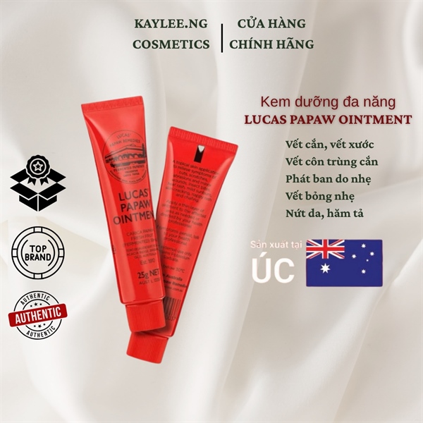 Kem Đa Năng Đu Đủ Lucas Papaw Ointment 25g - Dưỡng Môi, Làm Lành, Dịu Nhẹ với da