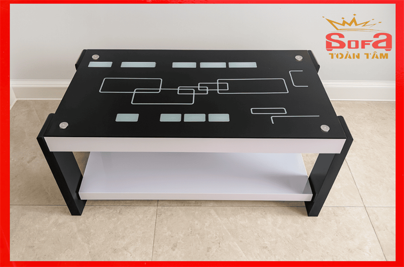 Bàn Trà Kính Đen Hiện Đại M12