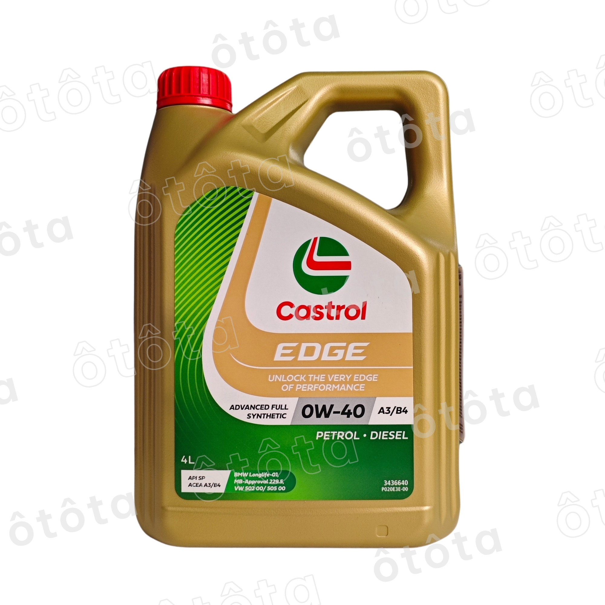 Dầu nhớt động cơ Castrol EDGE 0W-40 A3/B4 6x4L VE