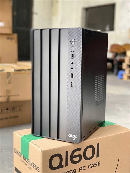 Vỏ case Aigo Q1601 Black form M-ATX/ITX (248*168*338mm. USB 2.0+USB 2.0)