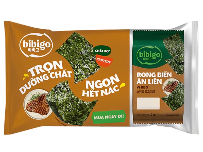 Rong biển ăn liền Bibigo vị BBQ 4g