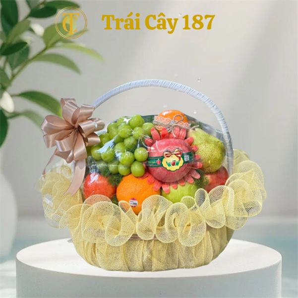 Giỏ Trái Cây Nhập Khẩu Tone Vàng