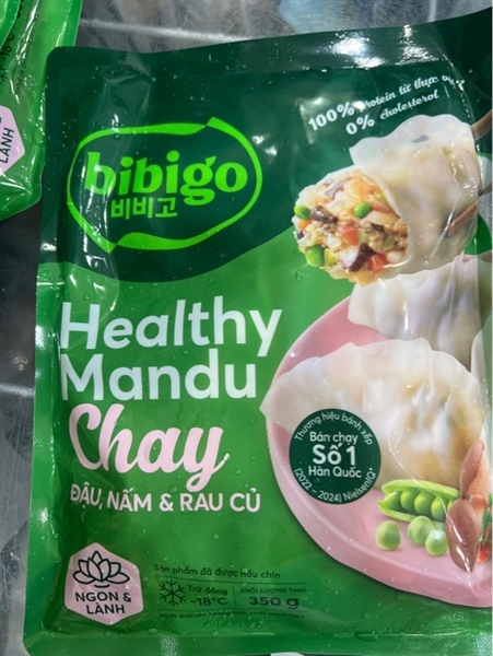 MANDU ĐẬU, NẤM & RAU CỦ BIBIGO 350gr