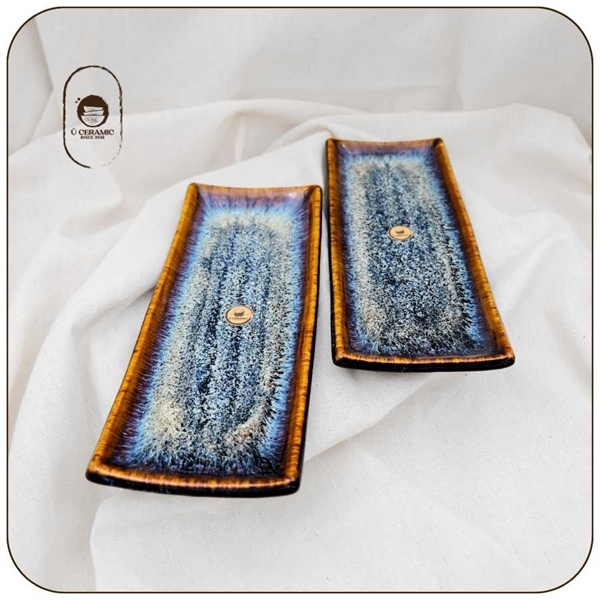 Dĩa Chữ Nhật Đựng Sushi Roll