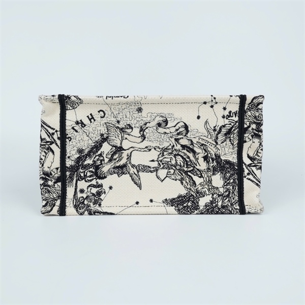 Túi Dior Tote trắng họa tiết đen (50-MA-1221) sz26 (TL) KG+