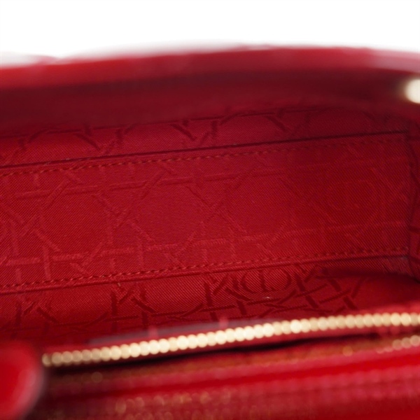 Túi Dior Lady đỏ bóng (15-BO-1117) szmini (HT)+