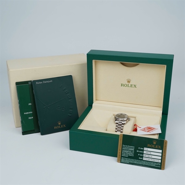 Đồng hồ Rolex vàng trắng mặt đen (D919813) sz33.5 (HC) KG+