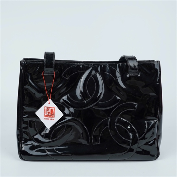 Túi Chanel Tote đen bóng (9559299) sz29 (TL) KG+