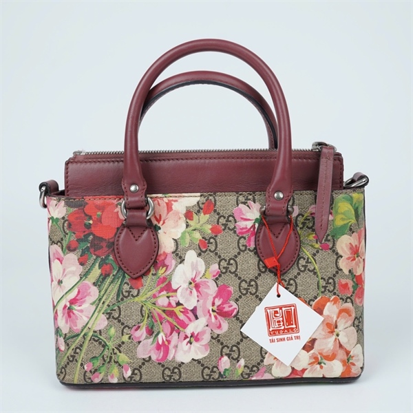 Túi GG xám in hoa (453177-204991) sz23 (TL) KG+