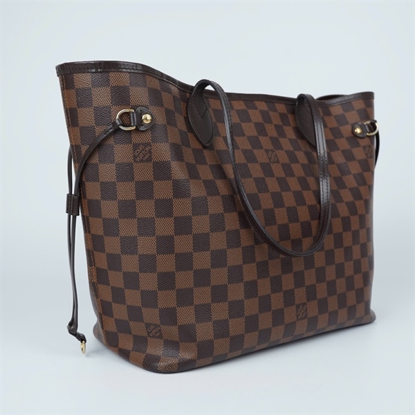 Túi LV Neverfull ô vuông nâu kèm ví sz32x45 (L-N) KG+