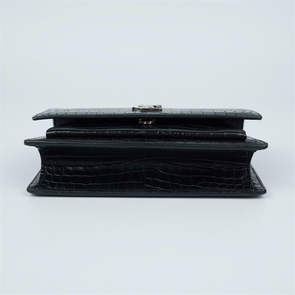 Túi YSL đen dập vân sz17 (TL) KG+