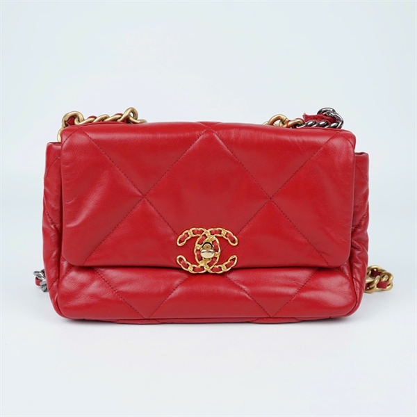 Túi Chanel C19 đỏ (29492203) sz25 (TL) KG+