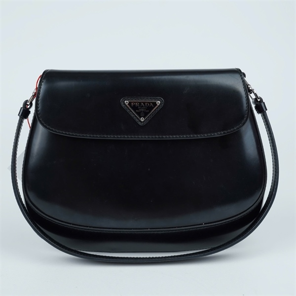 Túi Prada kẹp nách đen sz22 (TL) KG+