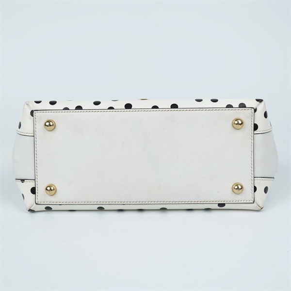 Túi D&G trắng chấm bi đen sz25 (TL) KG+