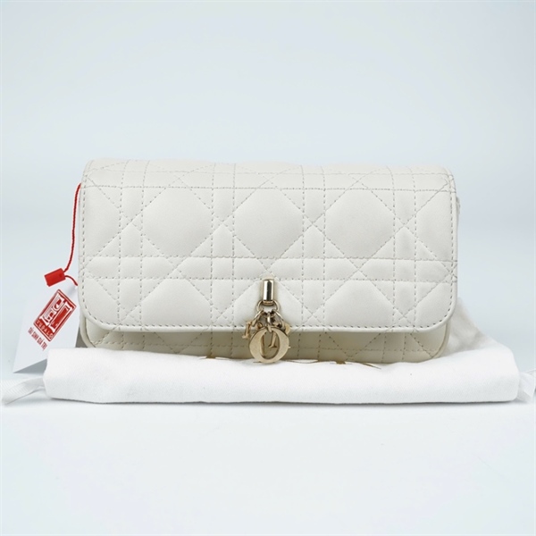 Túi Dior Talk Phone trắng (86-MA-0254) sz18 (TL) KG+