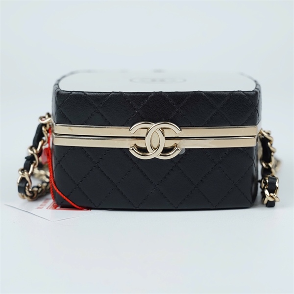 Túi Chanel cốp đen nắp gương (31694249) sz10 (TL) KG+
