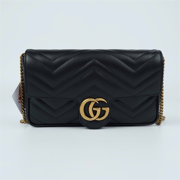 Túi GG Marmont đen kèm ví trắng (751526-2149) sz20 (TL) KG+