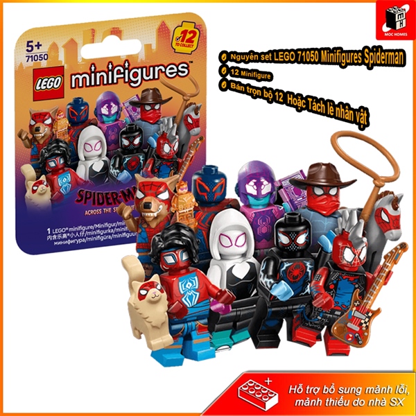 [Trọn bộ hoặc Tự chọn] Trọn bộ 12 nhân vật Lego 71050 Nhân vật Spider-Man: Across the Spider-Verse