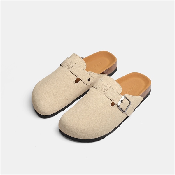 Dép đế trấu sục BU09 - Kem