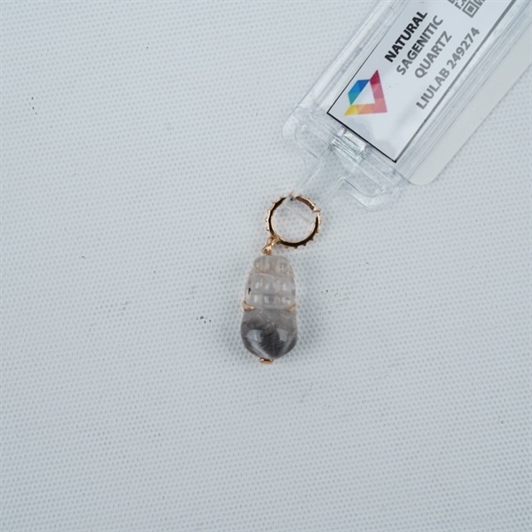 Charm cụ Tỳ Hưu ưu linh mini bọc vàng (249274)+