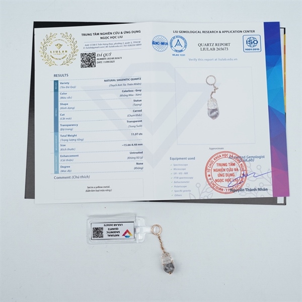 Charm cụ Tỳ Hưu ưu linh mini bọc vàng (265673)+