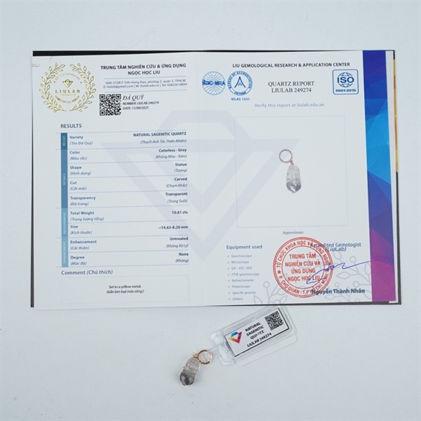 Charm cụ Tỳ Hưu ưu linh mini bọc vàng (249274)+