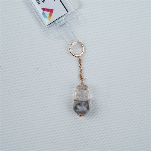 Charm cụ Tỳ Hưu ưu linh mini bọc vàng (265673)+