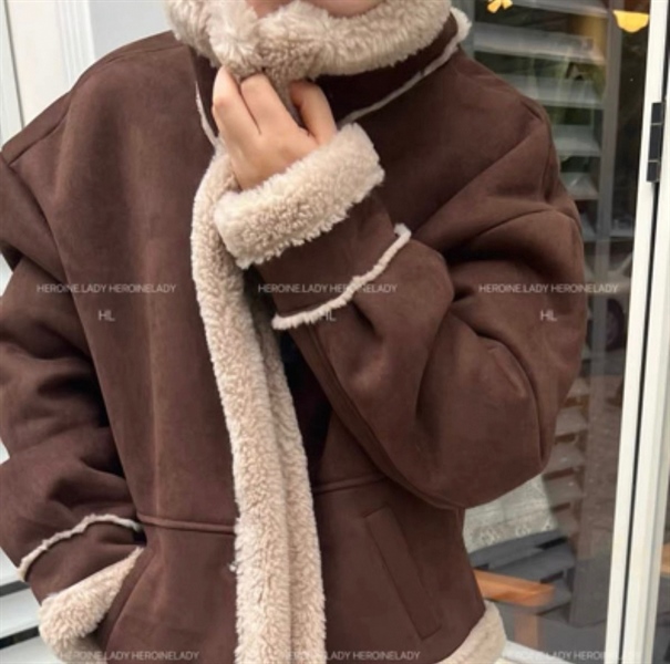 Khoác da lộn dày 8825