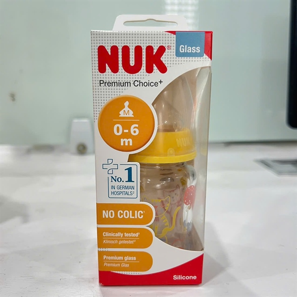 Bình sữa Nuk Glass Premium Choice+ 120ml (0-6M)