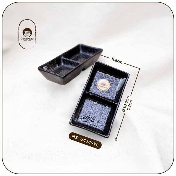 Chén Chấm 2 Ngăn 10x6x2cm