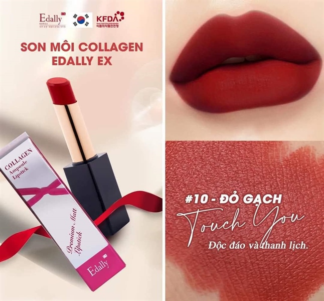 Son môi Collagen Edally EX No #10 Màu đỏ gạch Touch You