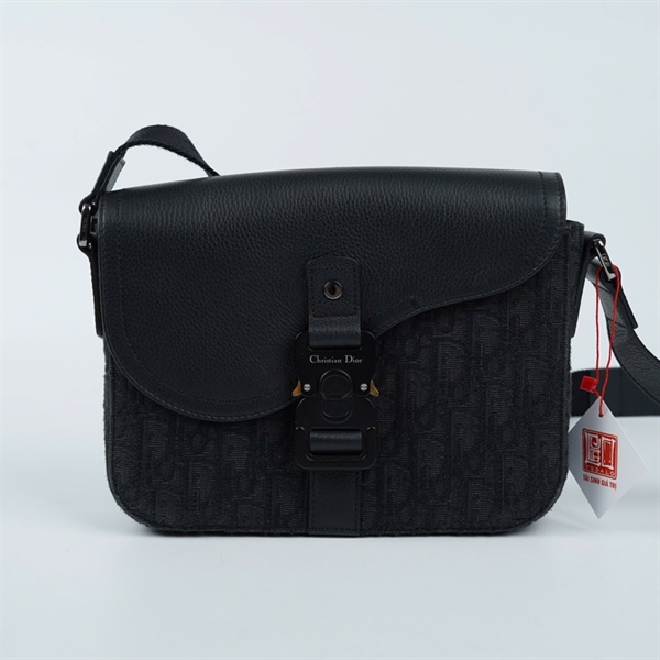 Túi Dior Saddle Canvas xanh đen 01-BO-1203 sz 23cm KG+