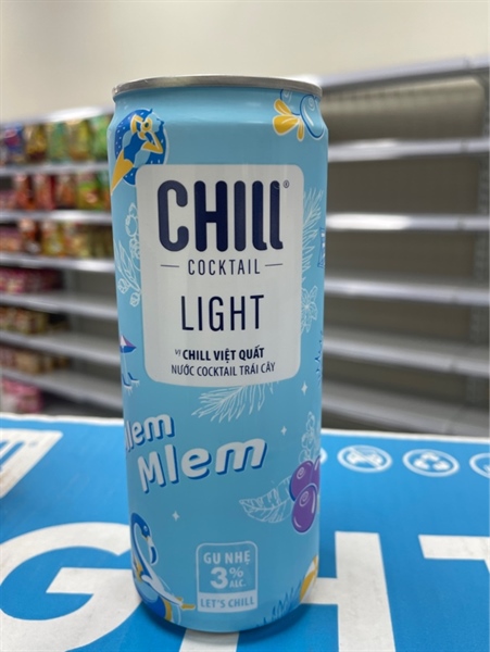 Chill Cocktail Light Việt quất 320ml