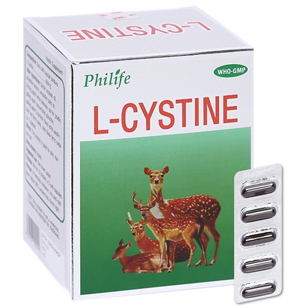 L - Cystine 4 con hươu (viêm da, sạm da, tàn nhang...) (Hộp 12 vỉ x 5 viên) - Philife