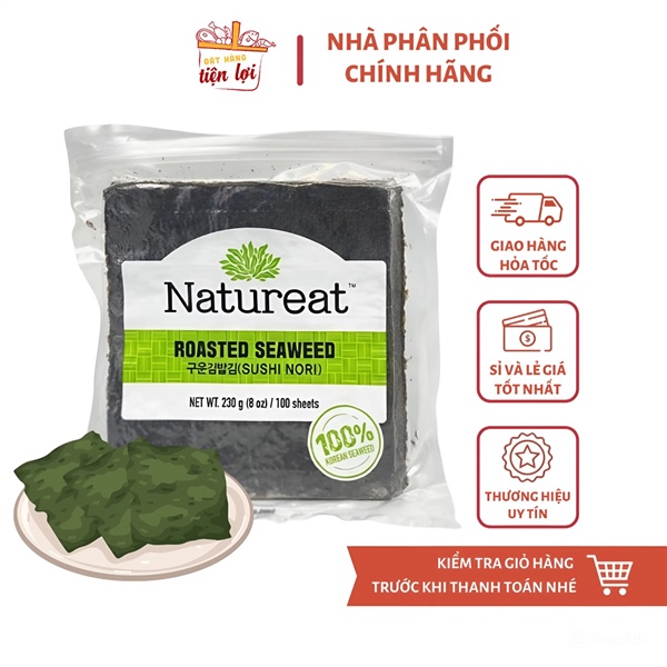 Rong biển nướng natureat 100 lá 230g