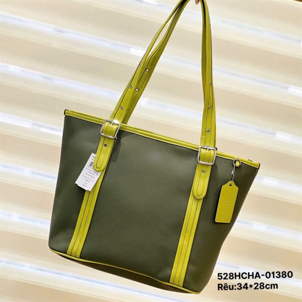 528-HCHA-RÊU-Giỏ Coach Tole đeo vai-(SIZE34x28CM690T1025)